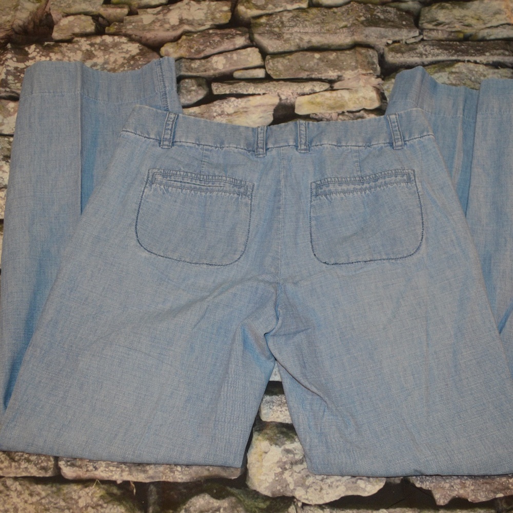 J. Crew Women's City Fit Bootcut Blue Pants Size 4